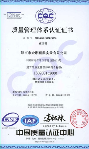ISO9001:2000 中文